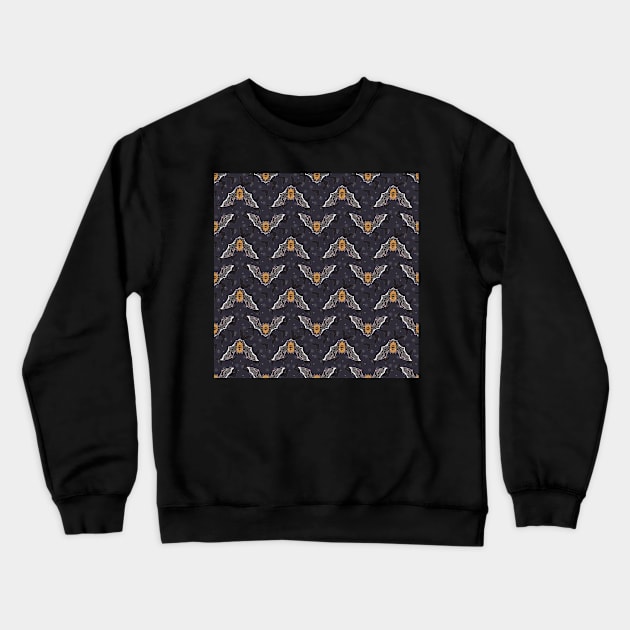 Little Bat Pattern Crewneck Sweatshirt by NonDecafArt
